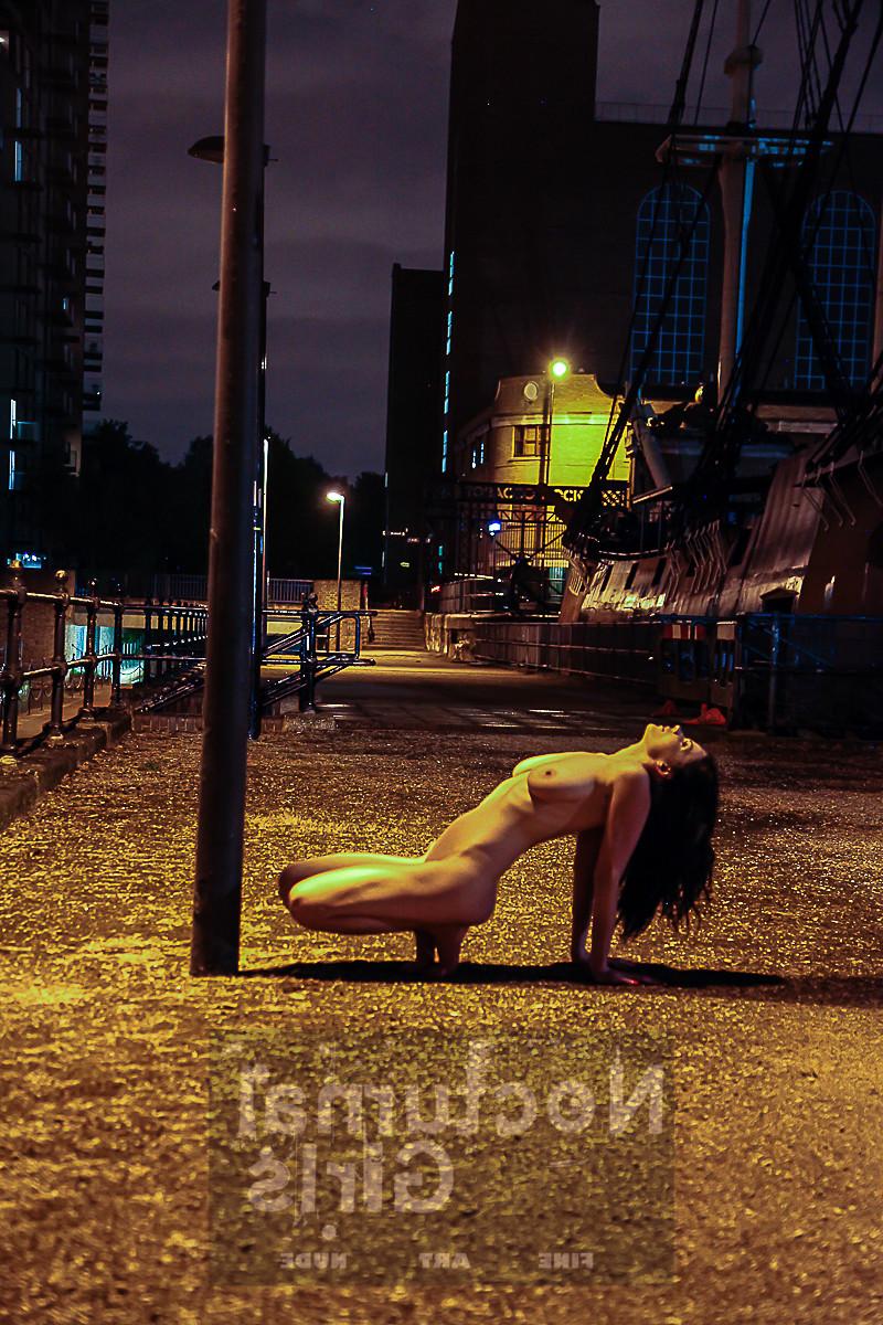 8P Tasha Holz posing nude in the night time