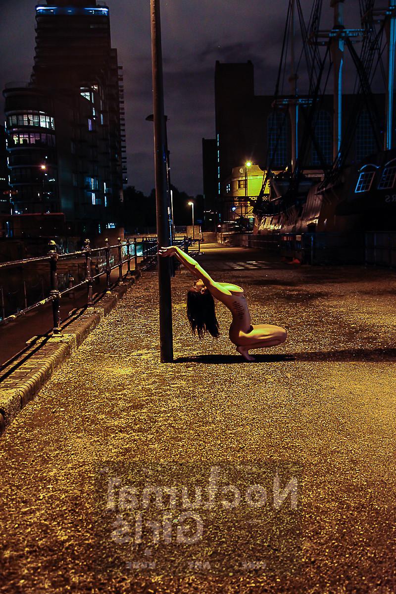 8P Tasha Holz posing nude in the night time