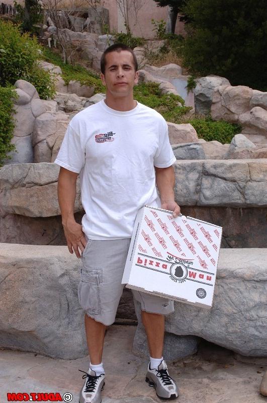 16P Huge titted blonde MILF likes her pizza with an extra sausage