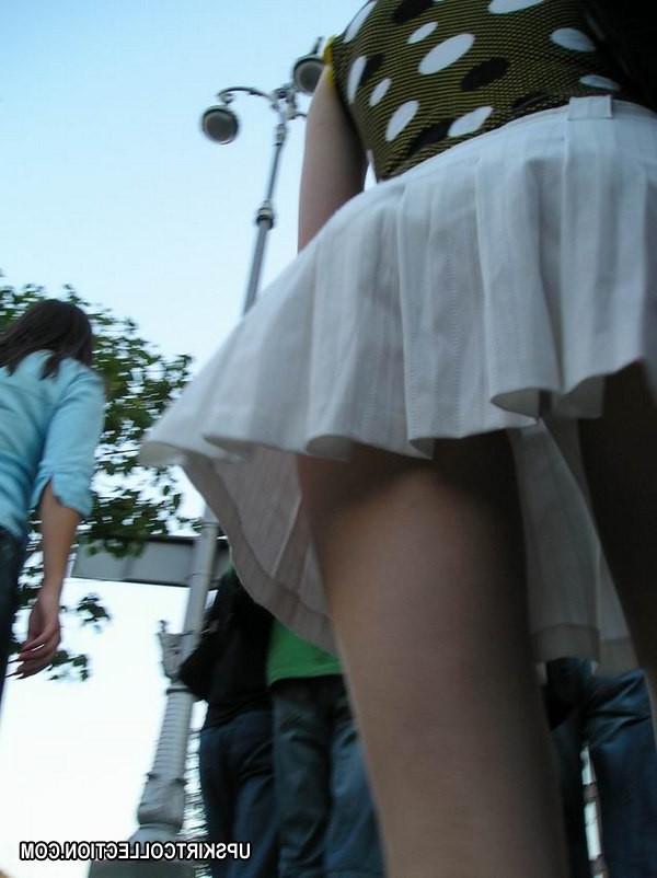 15P Slim lady going upstairs and getting followed by camera guy