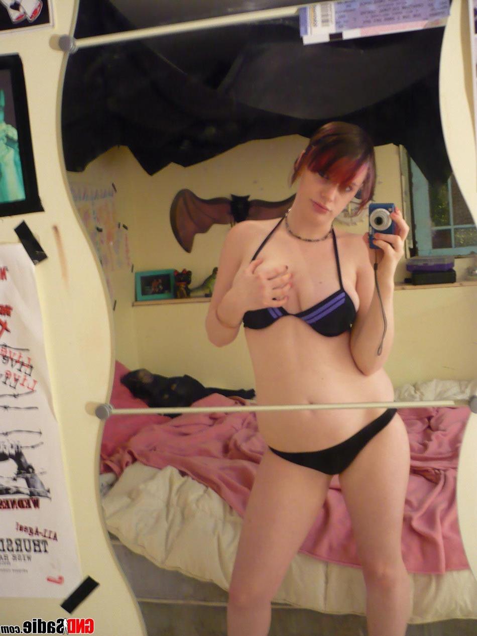 4P Alt punk girl Sadie strip tease
