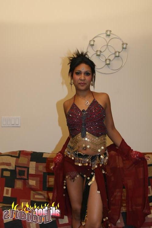 15P Round titted Indian slut stripping and showing her bald cunt
