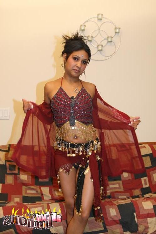 15P Elating Indian chick stripping and showing her divine breasts