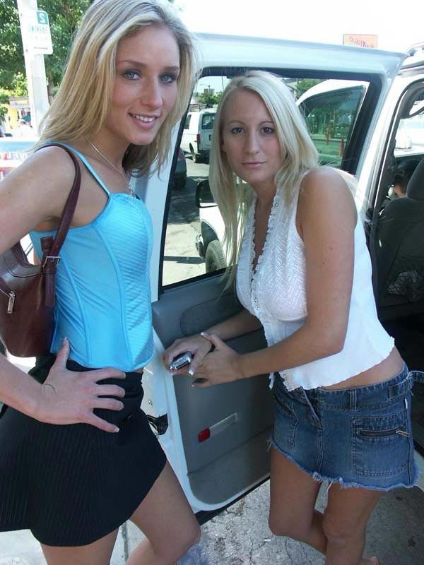 15P Horny lesbian blonde babes fucking hard with strap on