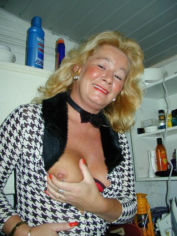 17P Big Tit Blonde Momma Shows Tight Pierced Pussy