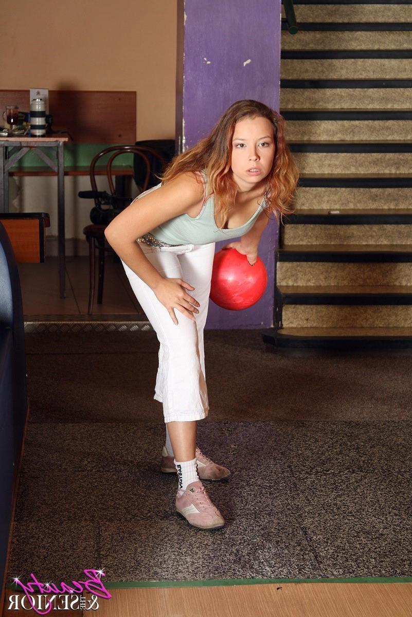 15P Senior enjoys bowling with a horny teenage cutie