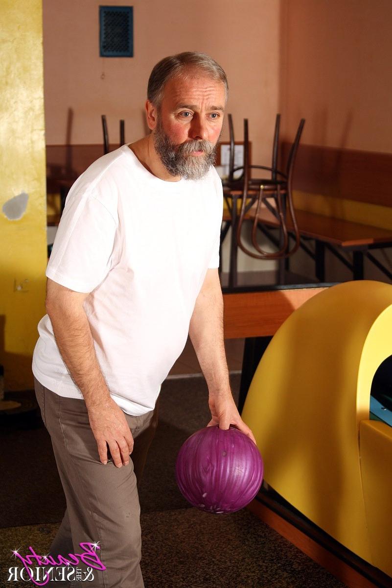 15P Senior enjoys bowling with a horny teenage cutie