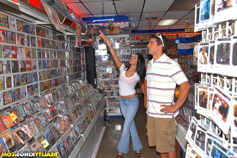 12P Watch hot tight ass latina get picked up at the record store then get banged by 