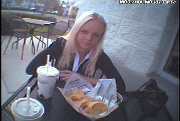 15P Super hot blonde getting shot with spy glasses while she gets dirty