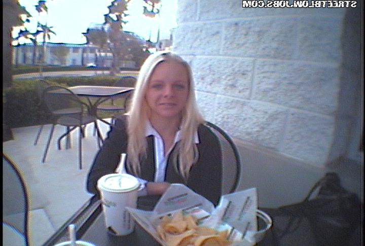 15P Super hot blonde getting shot with spy glasses while she gets dirty