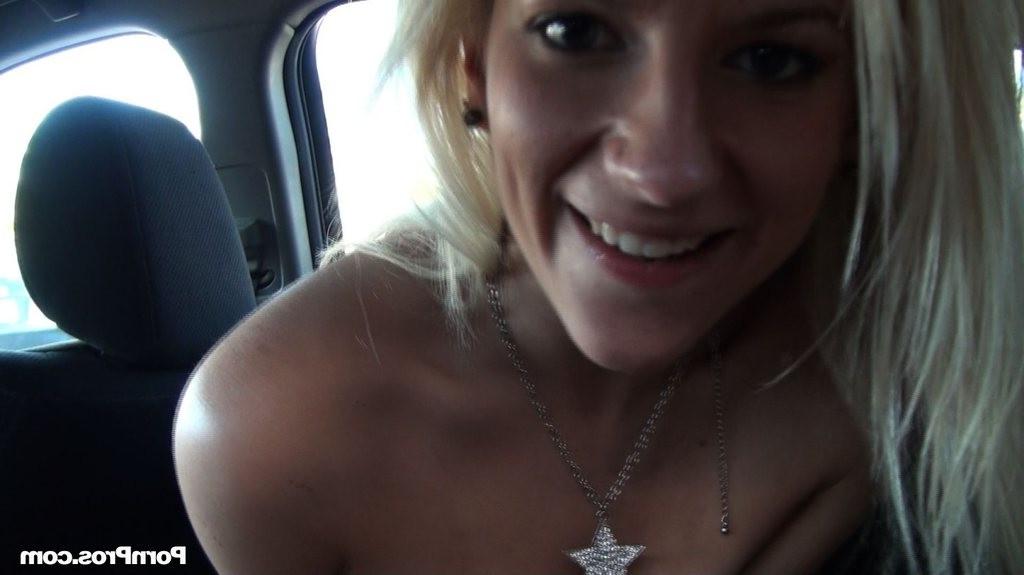 16P Busty teen Halie Cummings has sex in a parking car