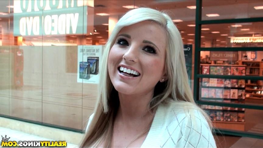 16P Super hot platinum blonde teen sucks my cock after getting picked up at the mall