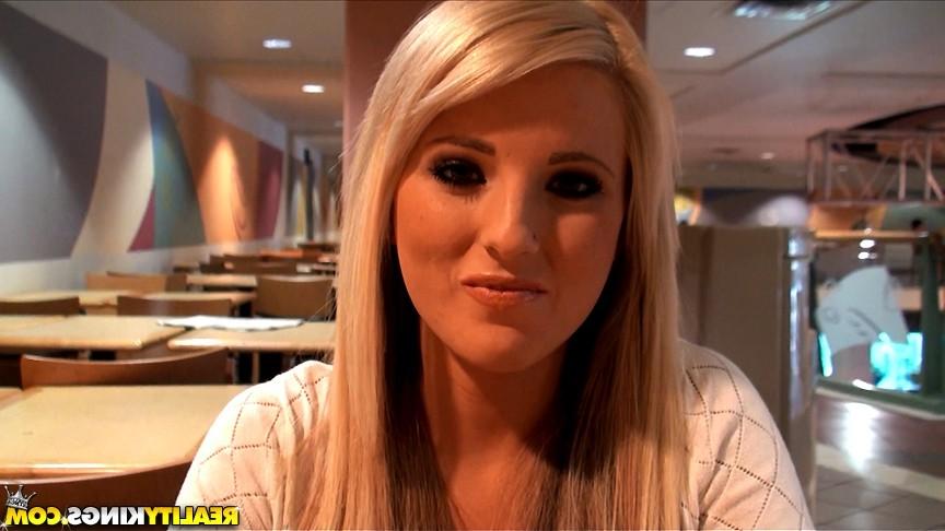 16P Super hot platinum blonde teen sucks my cock after getting picked up at the mall