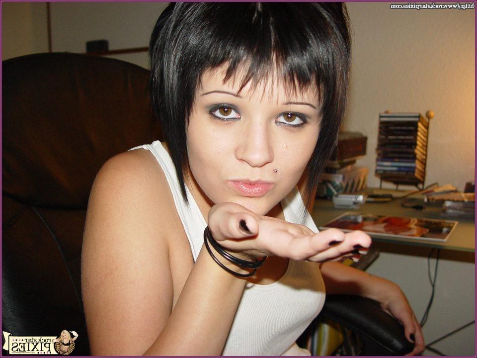15P Cute emo girl with nice little tits