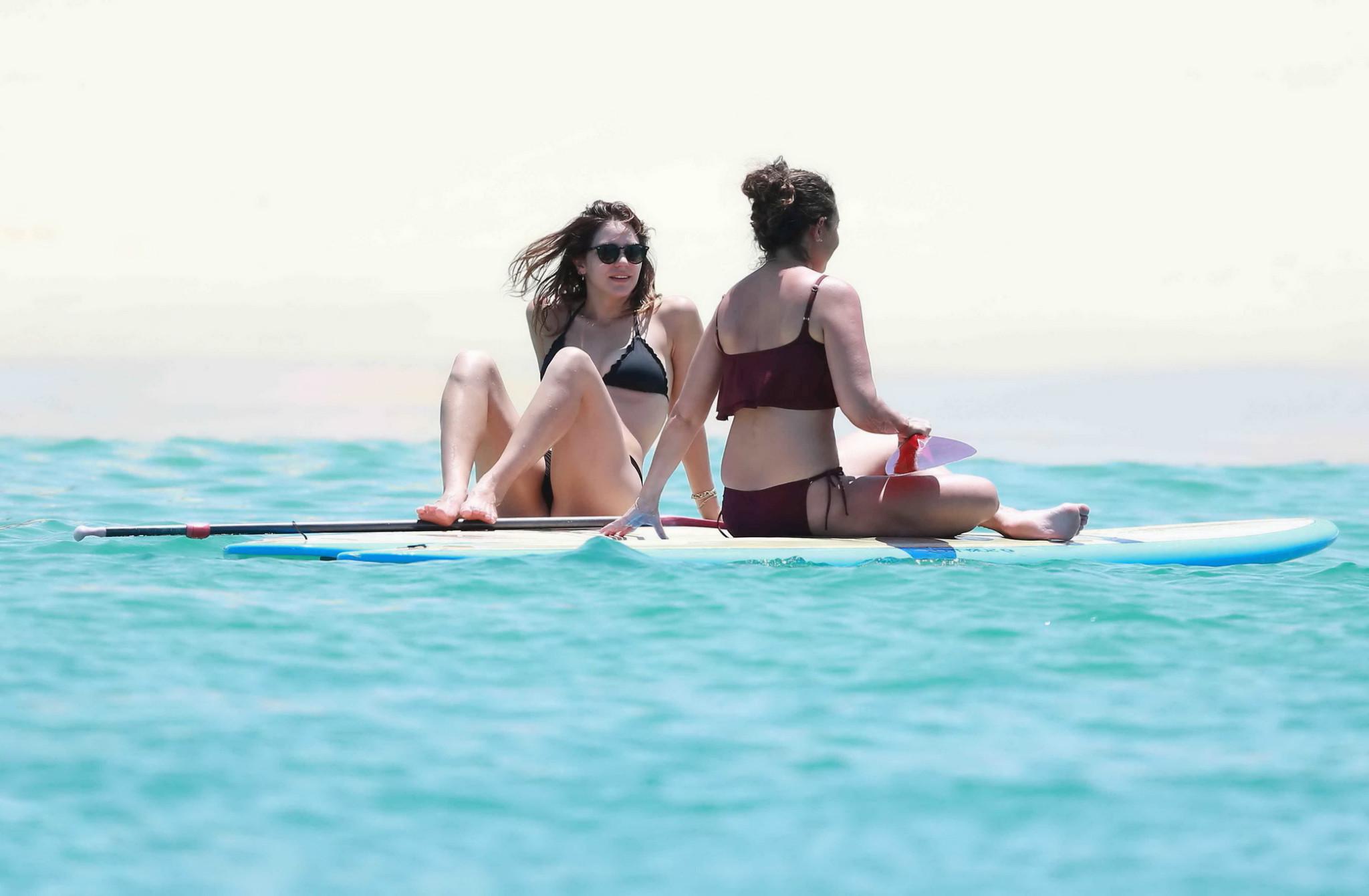 16P Katharine McPhee busty and booty in tiny black bikini