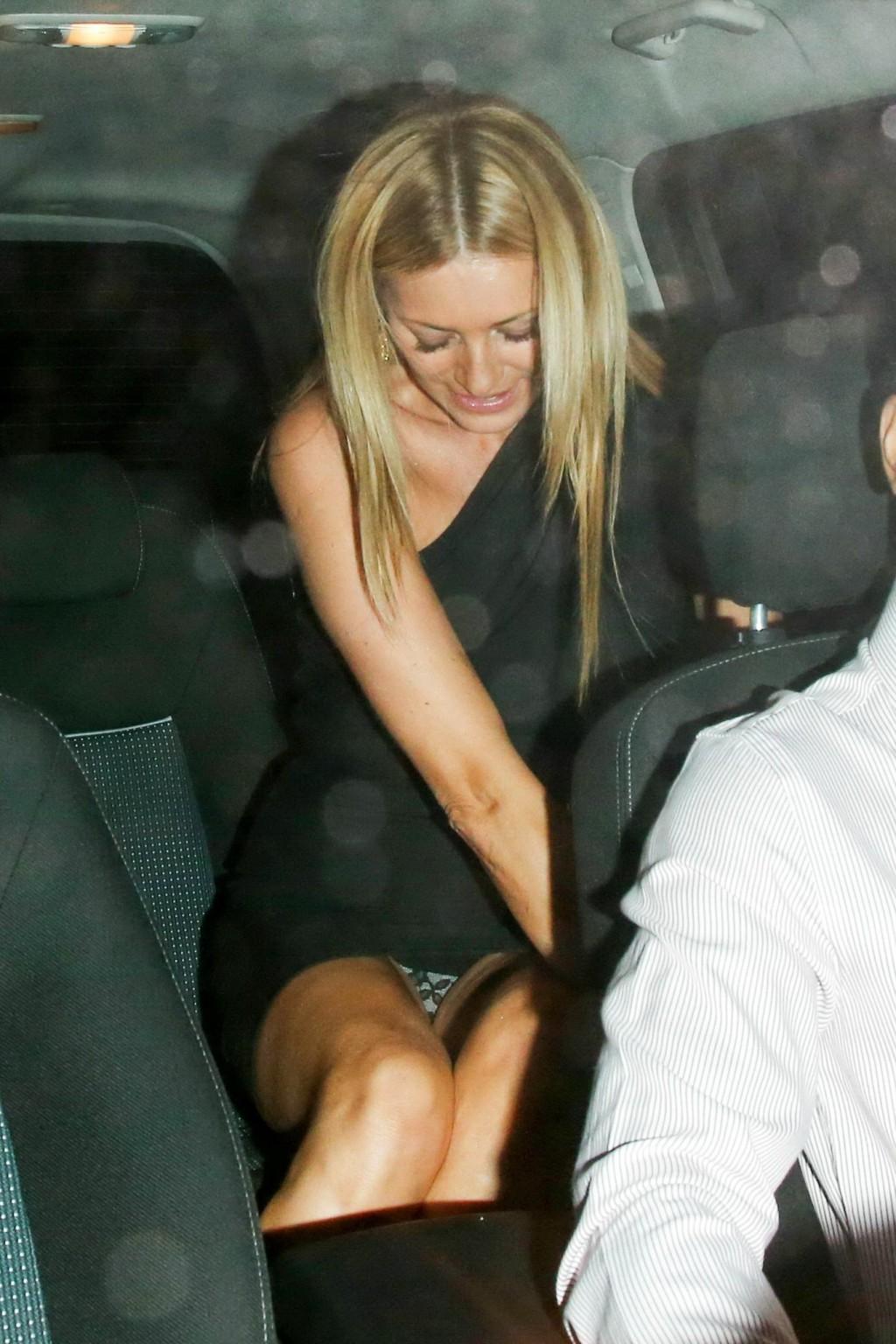 15P Tess Daly flashing her panties at the Great Ormond Street Charity in UK