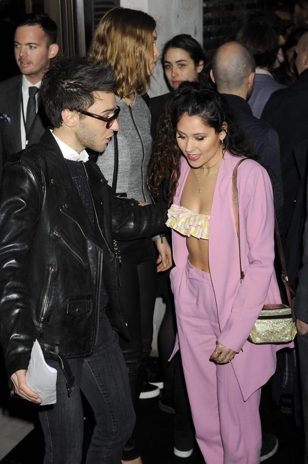 16P Eliza Doolittle wearing a tube top at Karl Lagerfeld Store Opening in Regent Str