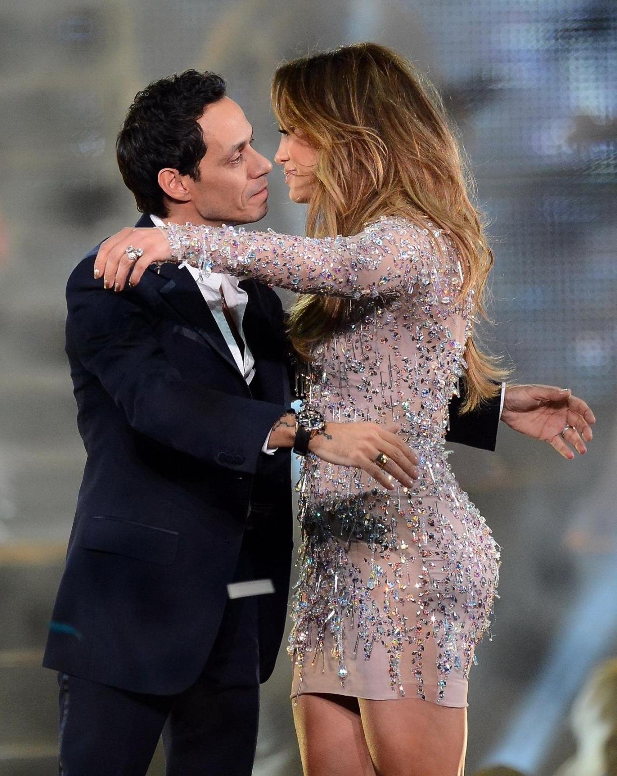 10P Jennifer Lopez showing off her booty in tight see-through outfit on stage in Pan