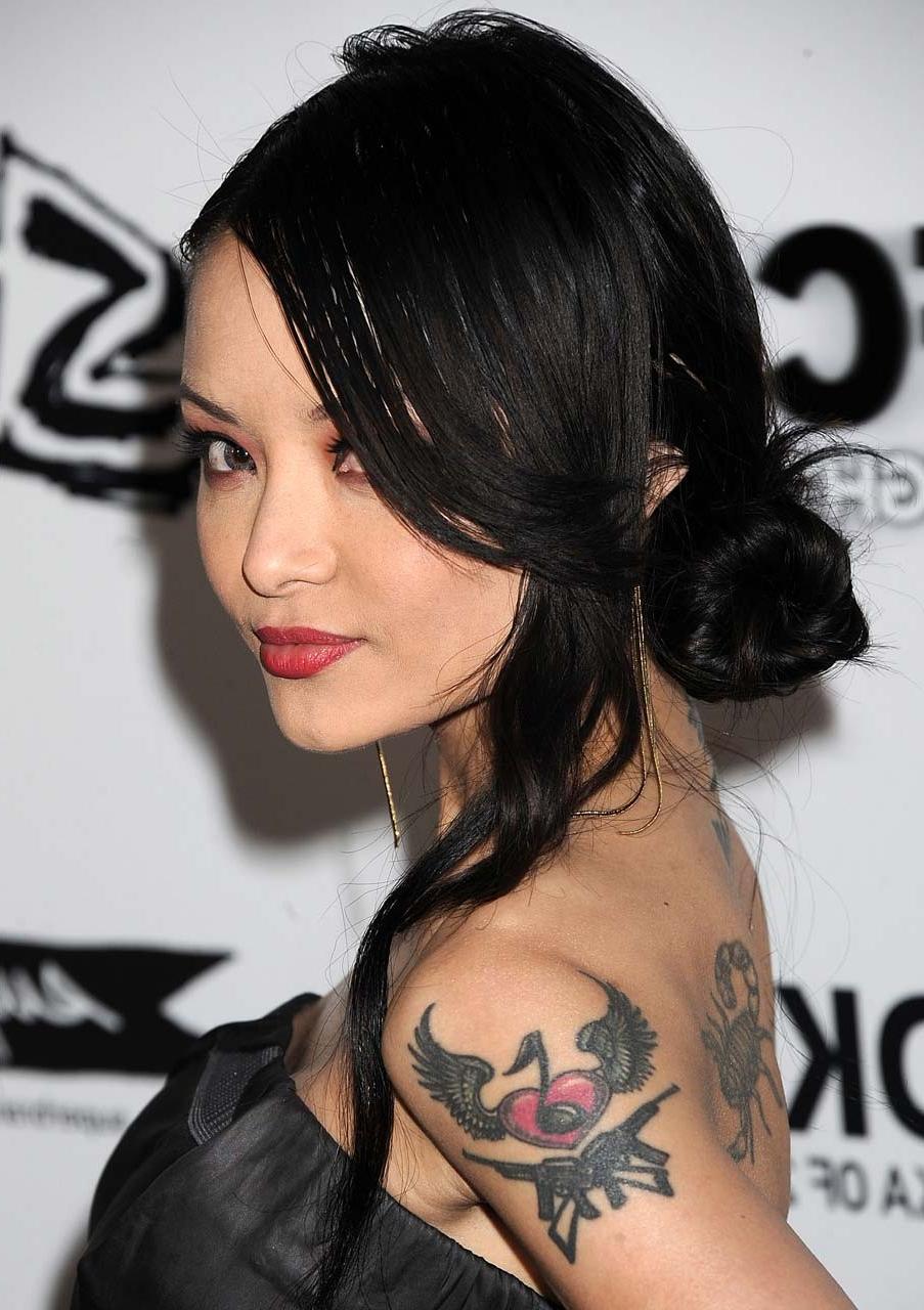 16P Tila Tequila leggy in high boots and posing sexy in white stockings on street