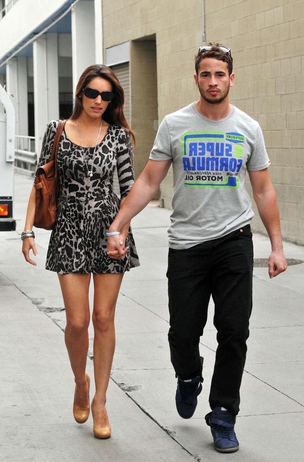 16P Kelly Brook leggy in summer mini dress on street paparazzi shoots