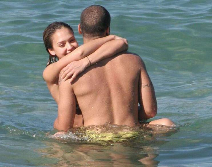 16P Jessica Alba having sex with guy in water and posing sexy