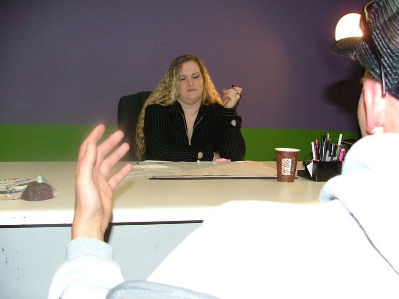 15P Dude drilling chubby blonde boss