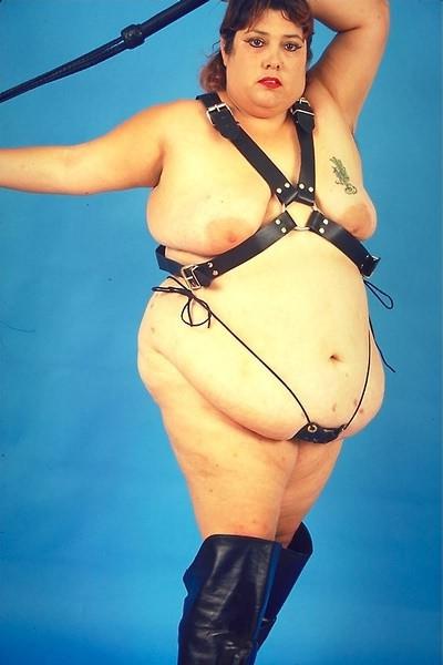 19P Giant big fat dominant slut with whip