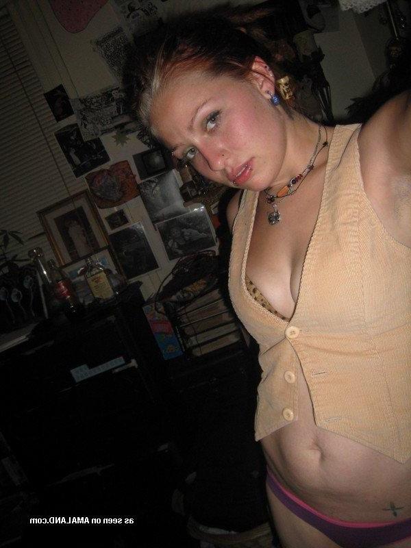 9P Sexy inked chick enjoys flashing her fine tits