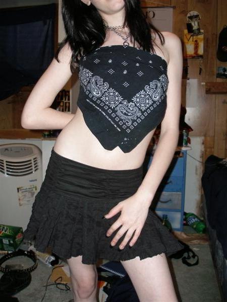 16P Strip pics of punk teen