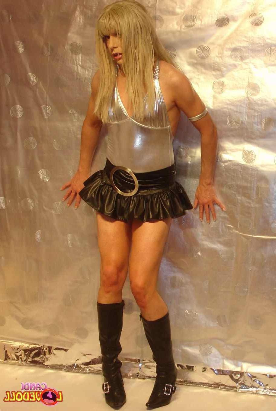 15P Tranny dressed in black and silver
