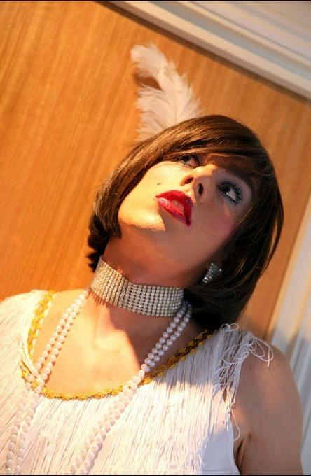 11P Tranny dressed up showing off her cock