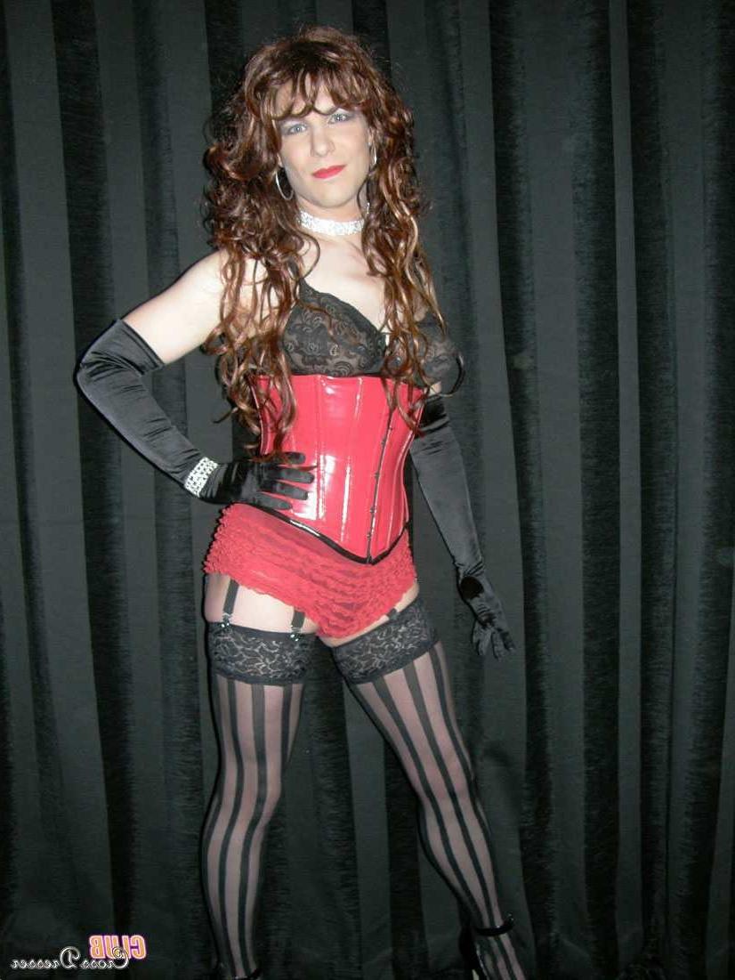 16P Hot crossdresser dressed in sexy lingerie