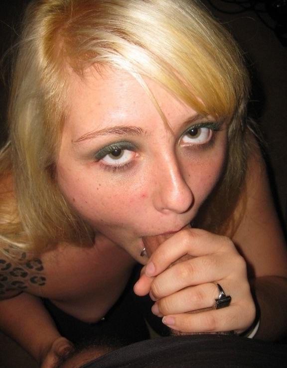 18P Hot tattooed and pierced chick sucks huge dick and got jizzed on her face