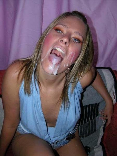 12P Pics of horny girls with cumshot in her face