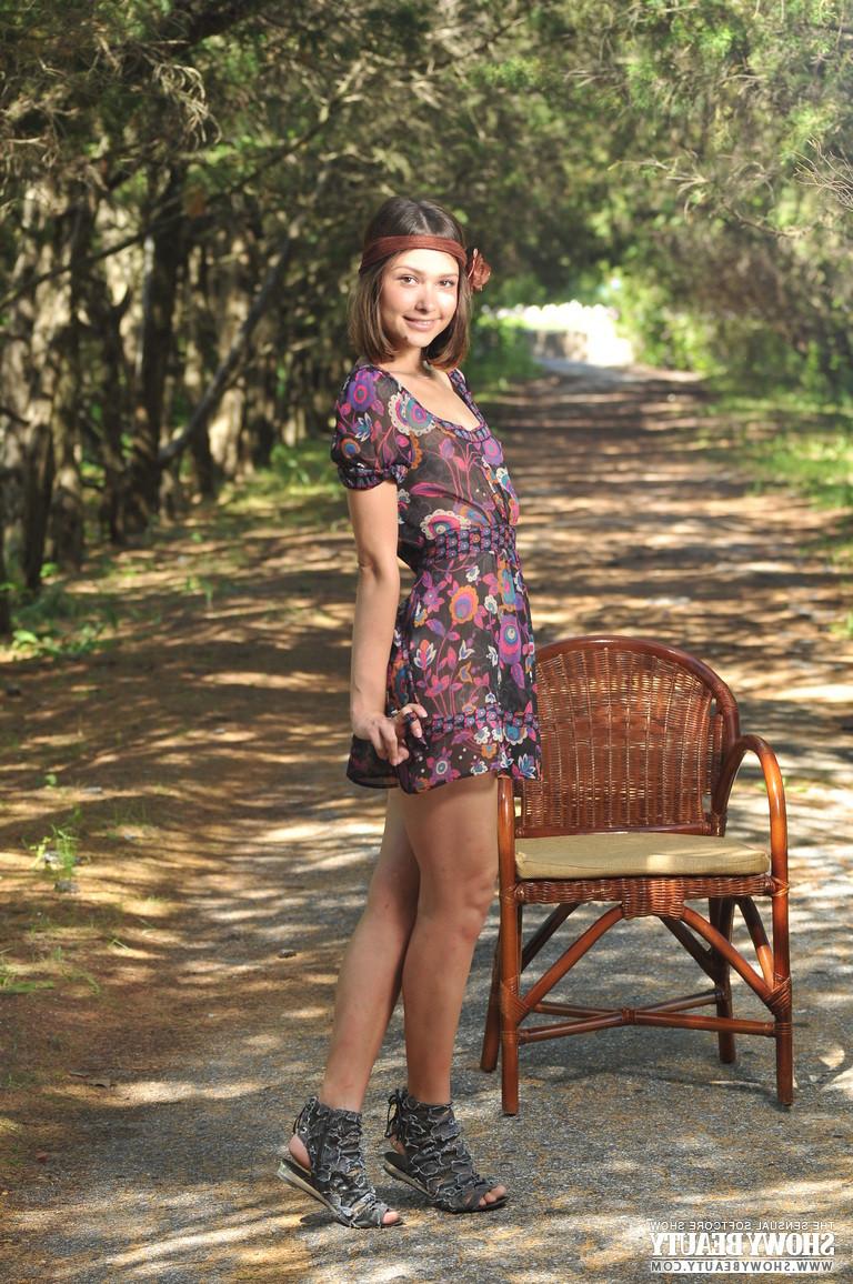 15P Skinny erotic teen showing off her perky tits