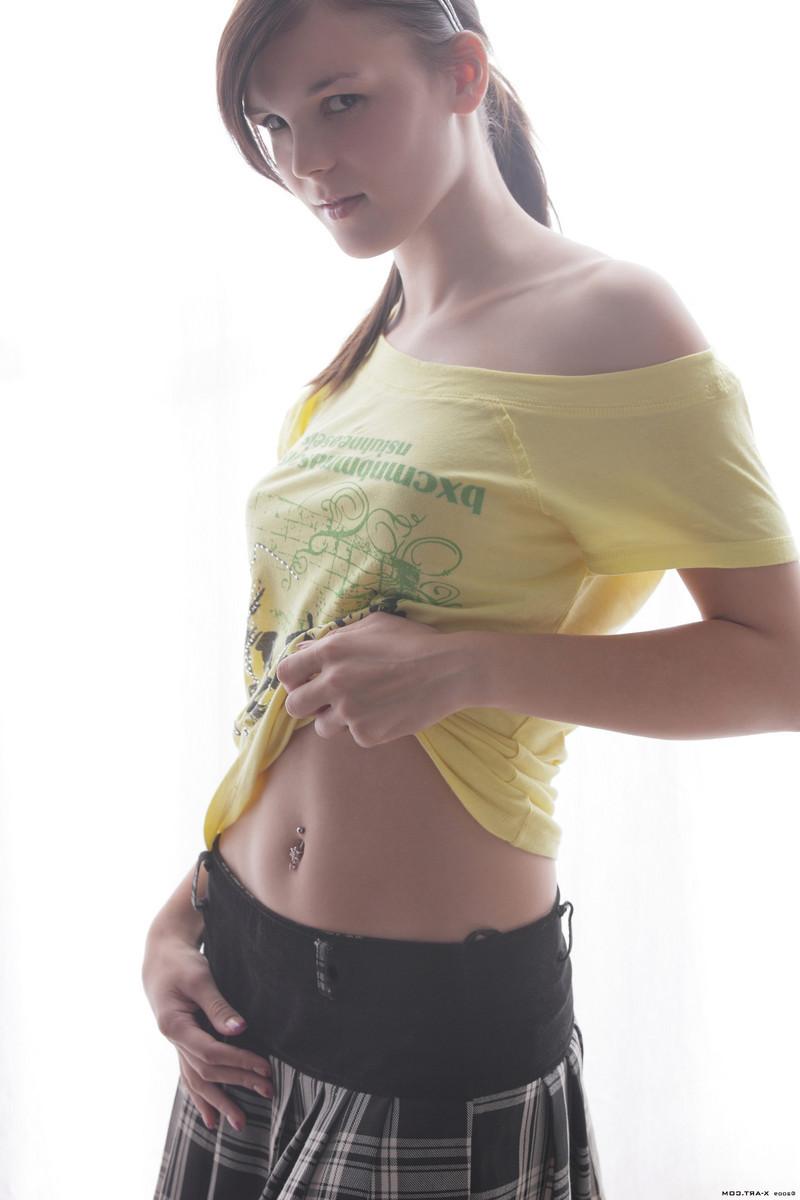 15P Erotic teen beauty Christina stripping naked