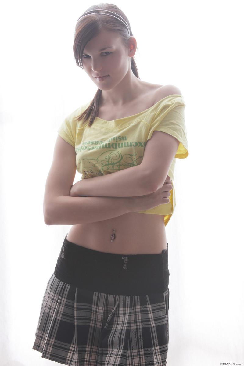 15P Erotic teen beauty Christina stripping naked