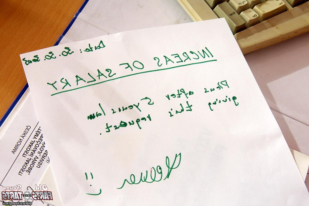 12P Cute secretary asks her horny old senior boss for raise