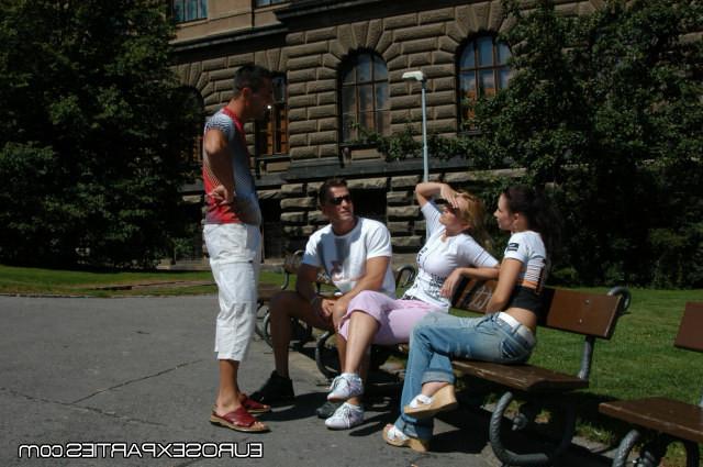 15P Euro hotties beg for some hot american nut