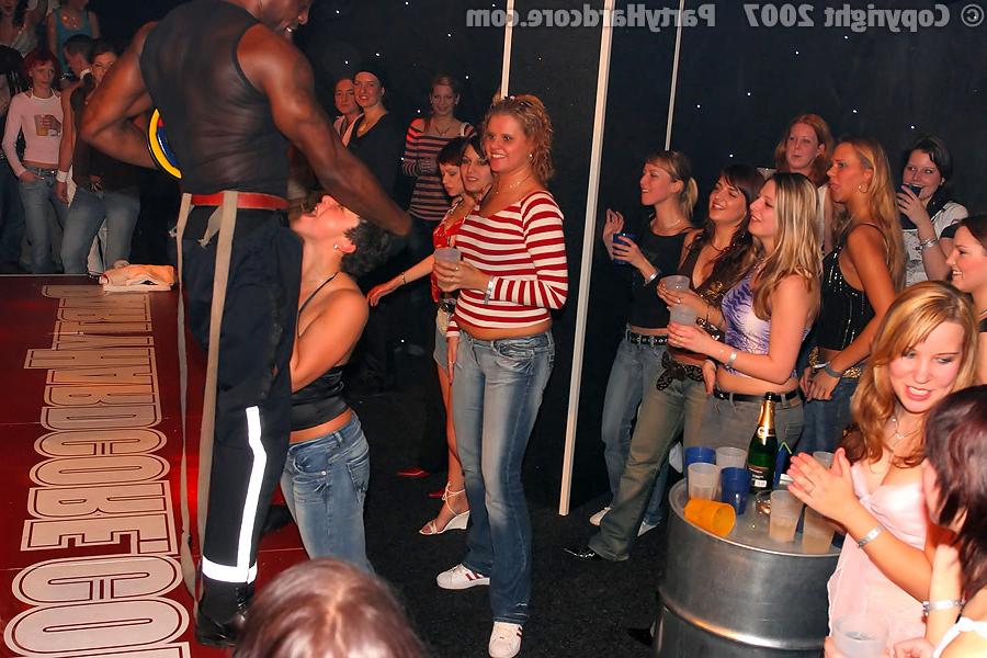 11P Fireman on stage stripping for the ladies