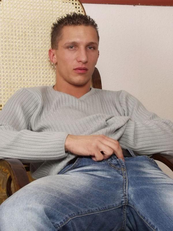 12P Ricky in bed stripping and stroking his shaft