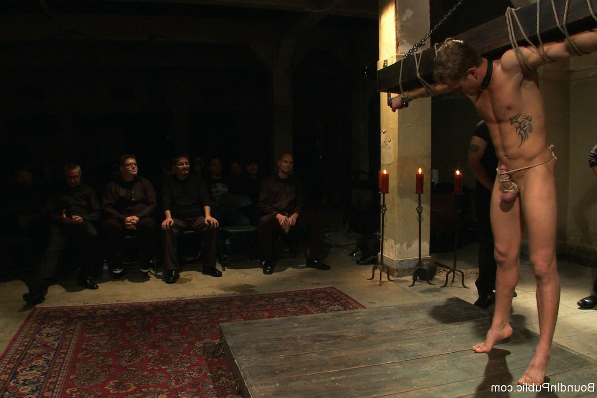 24P Slave gay gets tied up and fucked by group of gays