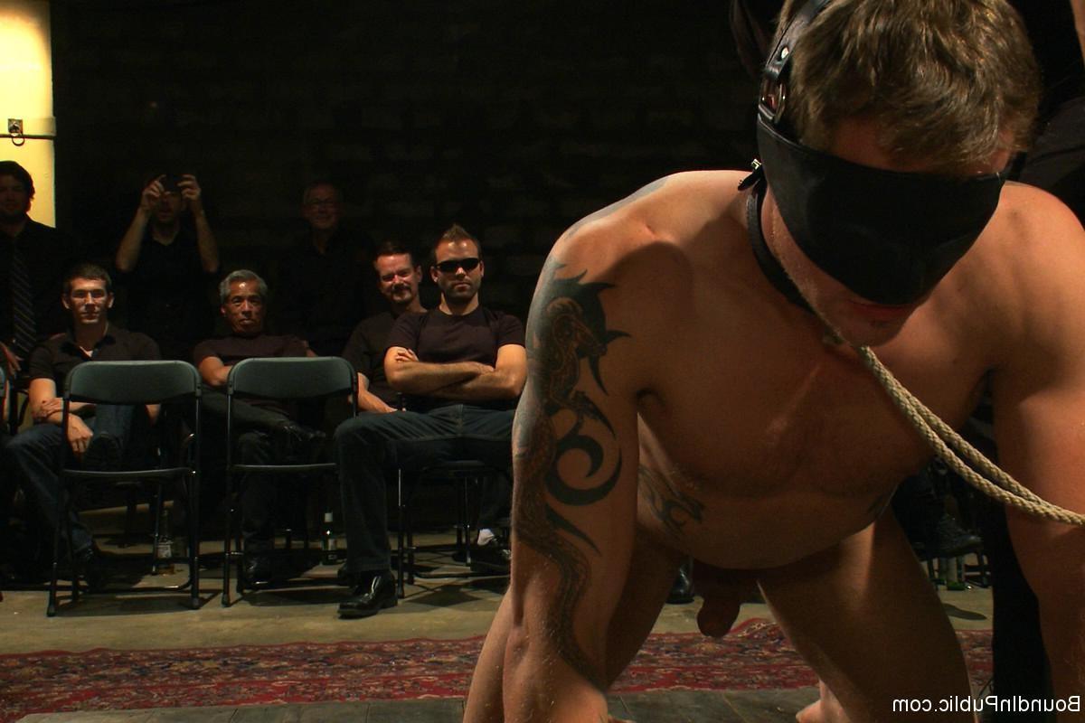 24P Slave gay gets tied up and fucked by group of gays