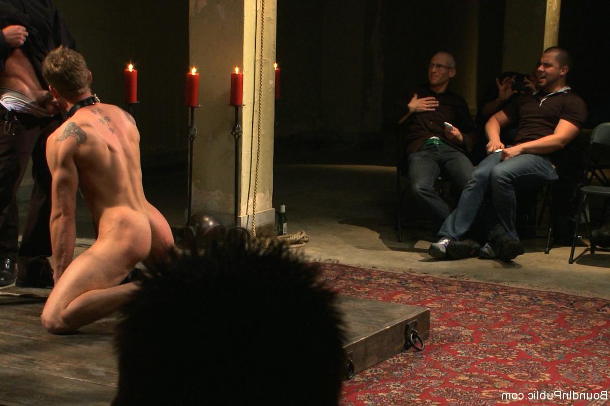 24P Slave gay gets tied up and fucked by group of gays