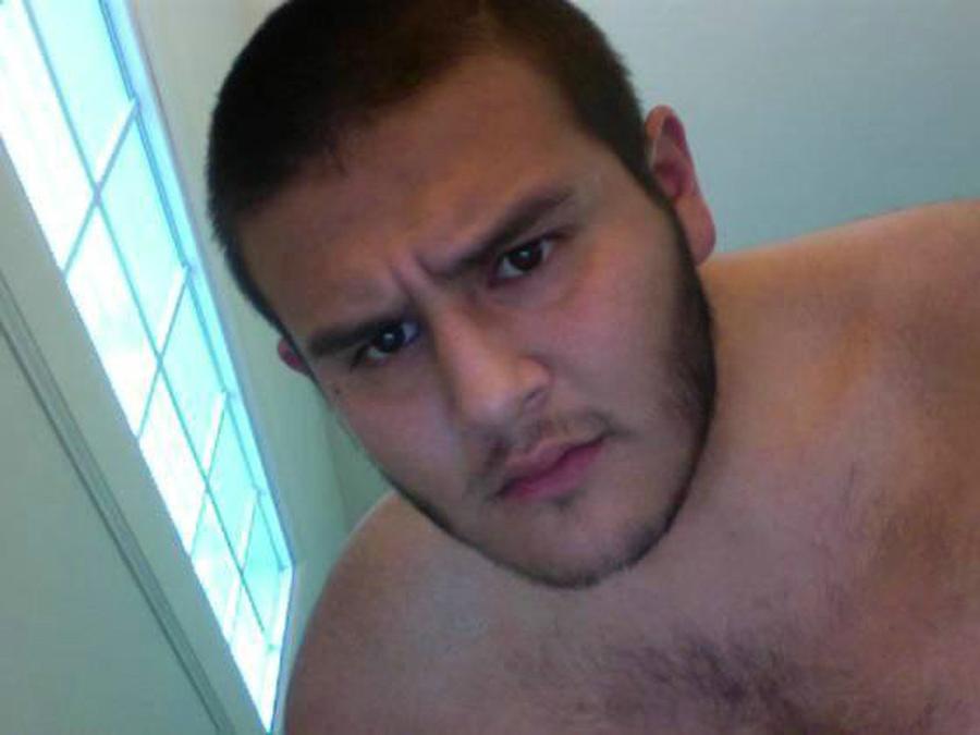 16P Horny big butch flashing his cock