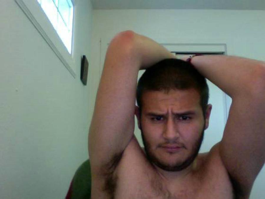 16P Horny big butch flashing his cock