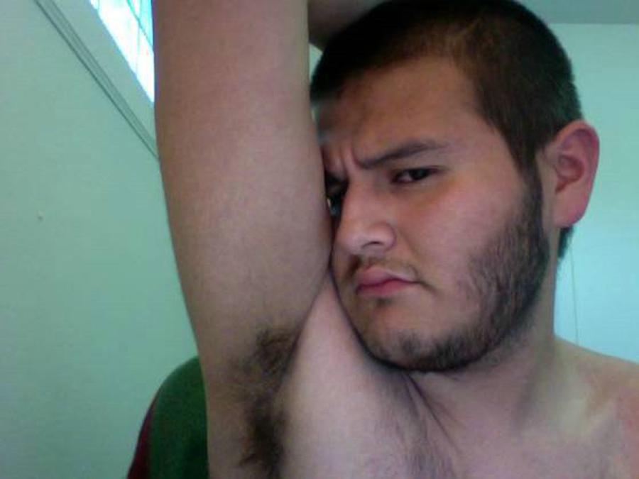 16P Horny big butch flashing his cock