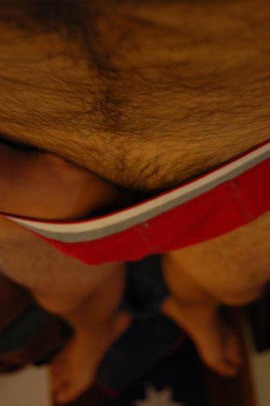 16P Horny big butch flashing his cock