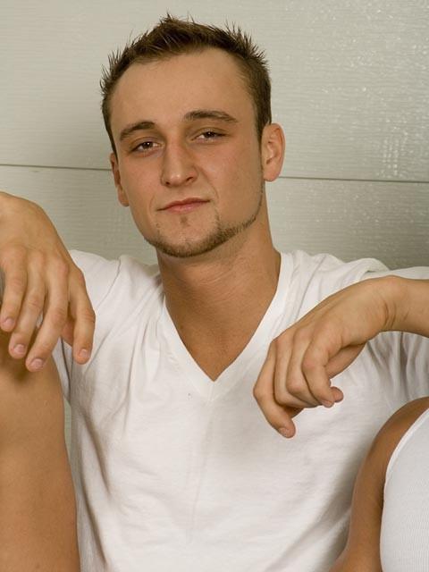 12P A group of cute hunks stroking each other cock