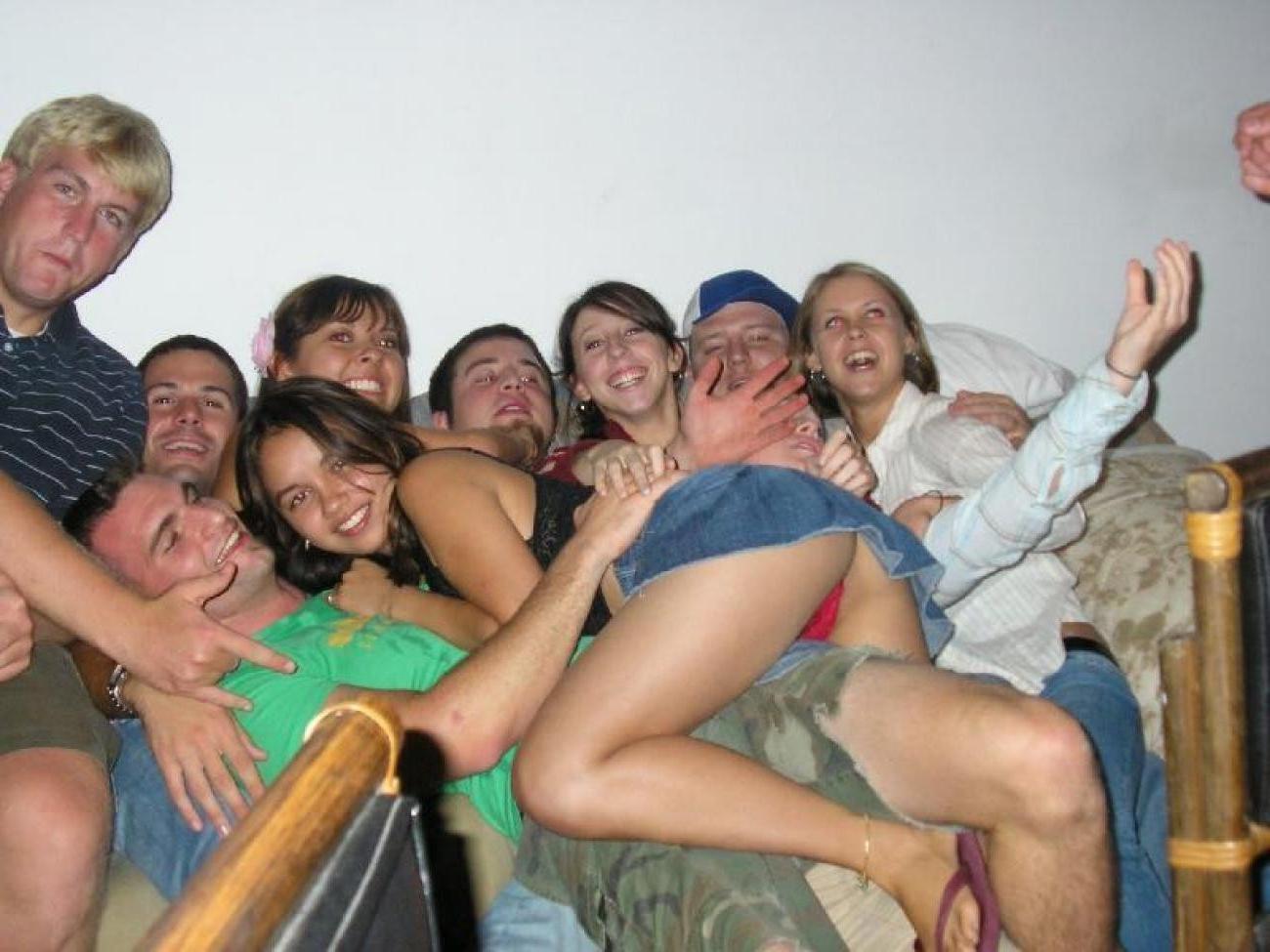 15P Collection of campus chicks nude and acting stupid